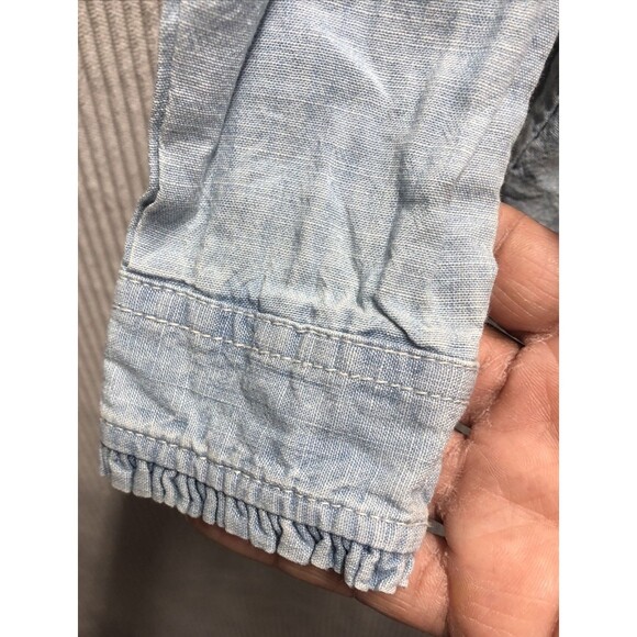 Polo Ralph Lauren Girls Denim Shirt Size 5 Button Up Round Ruffle Collar - Picture 8 of 14